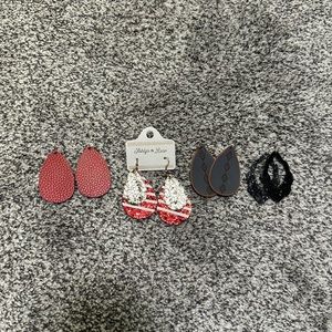 Set of fabric earrings